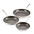 3pc Everlast Ceramic Stainless Steel Fry Pan Set