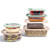 12pc Tempered Glass/Silicone Lid Food Storage Set Desert Sage