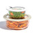4pc Tempered Glass/Silicone Lid Food Storage Set White Stone