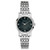 Ladies' Silver-Tone Stainless Steel Diamond Watch, Black Mother-of-Pearl Dial