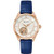 Ladies Sutton Automatic Rose Gold & Blue Leather Strap Watch MOP Dial