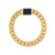 Classic 10mm Curb Gold-Tone Stainless Steel Bracelet 8.5"