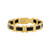 Icon Gold-Tone Stainless Steel & Black Ceramic Bracelet 8.5"