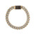 Classic Two-Tone Brushed & Polished Stainless Steel Curb Bracelet 8"