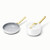 Nonstick Ceramic Minis Duo Cookware Set - Fry Pan & Saucepan White/Gold