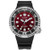 Mens Promaster Dive E365 Black BENEBiOL PU Strap Watch Red Dial