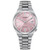 Unisex Tsuyosa Automatic Eco-Drive Silver-Tone SS Watch Pastel  Pink Dial