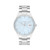 Mens Oliver Silver-Tone Stainless Steel Watch Light Blue Dial