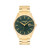 Mens Oliver Gold-Tone Stainless Steel Watch Green Dial
