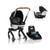 GOLD Shyft DualRide Car Seat & Stroller Combo w/ Storage Bag + Canopy Moonstone