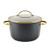 6qt Forged Induction Ceramic Covered Stockpot Black