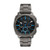 Mens Machine Chronograph Gunmetal Stainless Steel Watch Black Dial