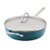 5qt Hard Anodized Ceramic Induction Saute Pan w/ Lid & Handle Porcelain White