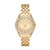 Ladies Harlowe Pave Gold-Tone Stainless Steel Watch Gold Pave Dial