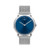 Mens BOLD Evolution Silver-Tone Stainless Steel Mesh Watch Blue Dial