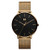 Mens Legacy Slim Lion Gold-Tone Stainless Steel Mesh Watch Black Dial