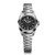 Ladies I.N.O.X. Small Silver-Tone Stainless Steel Watch Black Dial