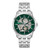 Mens Sutton Automatic Silver-Tone Stainless Steel Watch Green Dial