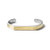 Classic Open Cuff Two-Tone Stainless Steel Bracelet - Medium