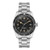 Mens Sea Hunter Automatic Silver-Tone Stainless Steel Watch Black Dial
