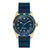 Mens Sea Hunter Automatic Gold & Deep Blue Rubber Strap Watch Blue Dial