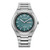 Mens Zenshin Super Titanium Eco-Drive Silver-Tone Watch Green Dial