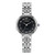 Ladies Citizen L "Classic" Eco-Drive Silver-Tone SS Watch Black Dial