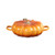 2.75qt Signature Cast Iron Pumpkin Braiser w/ Gold Stem Lid Persimmon