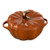 0.75qt Petite Cast Iron Pumpkin Cocotte Burnt Orange