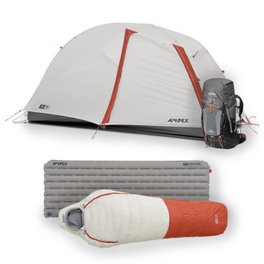 Ampex 1P Backpacking Kit - XL - Tent/Camp Pad/50L Backpack/Mummy ...