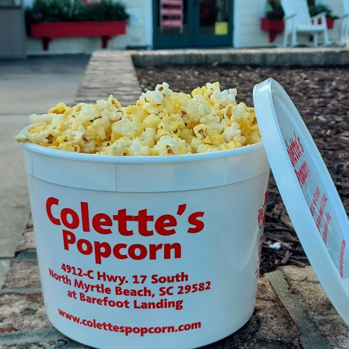 Jumbo Bucket of colette's Popcorn Movie theatre Popcotrn