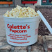 Bucket of white cheddar gourmet popcorn
