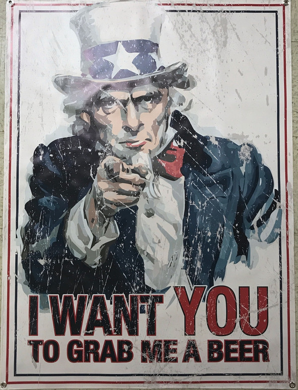 Fugly Coolers Uncle Sam I Want You To Grab Me A Beer - Banner