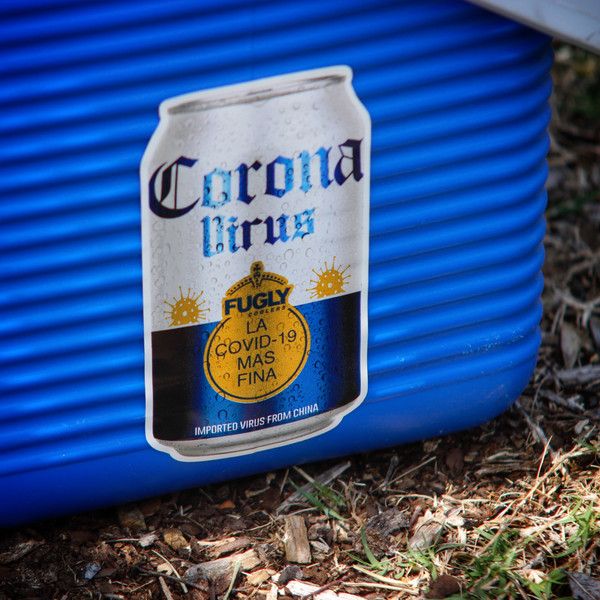 Corona Virus Beer Can - Sticker