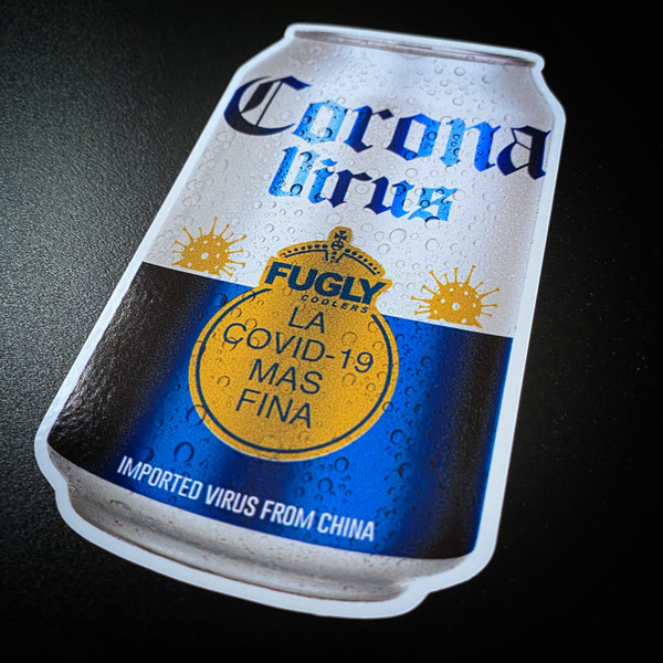 Corona Virus Beer Can - Sticker