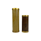 L to R: 3-Mirror Palo Santo, 2-Mirror Zelkova