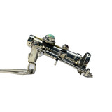 Side view with hinged bezel moved away from viewing port