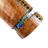 Detail: Object cell is side lit and filled with gorgeous glass pieces