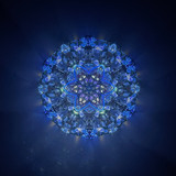 2. Same image, shot with UV flashlight