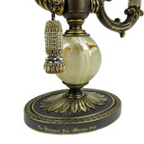 Details: Included flashlight, Genuine Marble accent, and artist signature