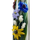 Detail: Multi-level fused glass flowers