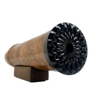 Detail: Exquisite hand carved detailing on the viewing end cap