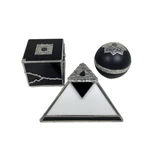 L to R: 'Cube', 'Pyramid', 'Sphere'