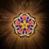 Cosmic Kaleidoscope - Golden Swirl