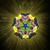 Cosmic Kaleidoscope - Golden Swirl
