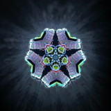 Cosmic Kaleidoscope - Golden Swirl