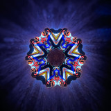 Cosmic Kaleidoscope - Golden Swirl