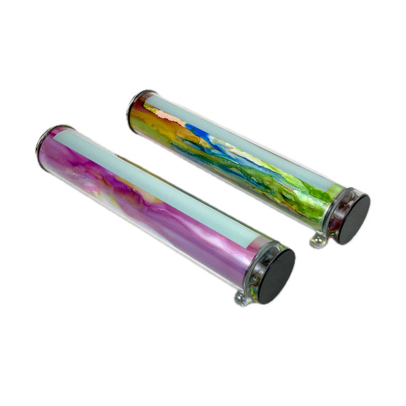 L to R: Cool Purples, Warm Greens