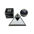 L to R: 'Cube', 'Pyramid', 'Sphere'