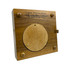 Detail: Artist signature on underside and access door to music box